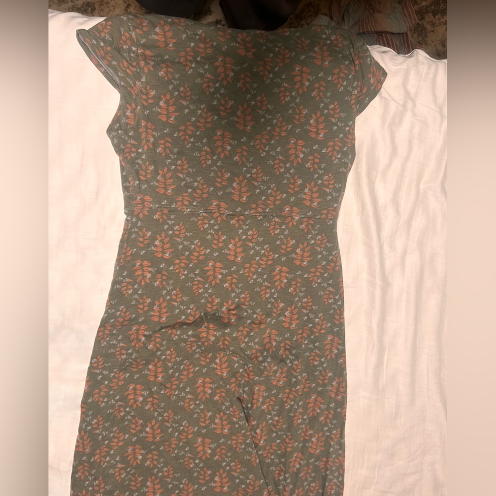 Toad&Co Green and Orange Patterned Dress